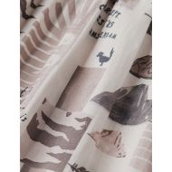 Снимка на SCOTCH&SODA WOMEN'S GATHERED MIDI DRESS WITH TIED DETAILS IN ART DEPT COLLAGE GREY SCALE 3