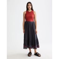 Снимка на SCOTCH&SODA WOMEN'S EMBROIDERED MAXI SKIRT IN CHARCOAL ART 7
