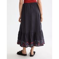 Снимка на SCOTCH&SODA WOMEN'S EMBROIDERED MAXI SKIRT IN CHARCOAL ART 5
