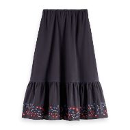Снимка на SCOTCH&SODA WOMEN'S EMBROIDERED MAXI SKIRT IN CHARCOAL ART 2