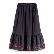 Снимка на SCOTCH&SODA WOMEN'S EMBROIDERED MAXI SKIRT IN CHARCOAL ART 1