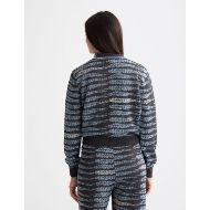 Picture of SCOTCH&SODA WOMEN'S LUREX JACQUARD CARDIGAN IN CHARCOAL ART 5
