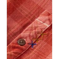 Picture of SCOTCH&SODA MEN'S WASHED DENIM CHECKED OVERSHIRT IN MEDIUM RED 3