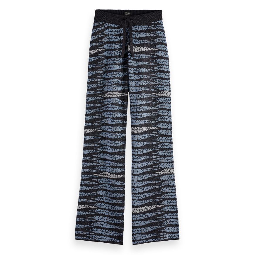 Снимка на SCOTCH&SODA WOMEN'S LUREX JACQUARD TROUSERS IN CHARCOAL ART