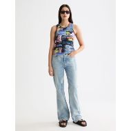 Снимка на SCOTCH&SODA WOMEN'S ALL OVER PRINTED RIB RACER TANK IN ART DEPT COLLAGE MULTICOLOUR 7