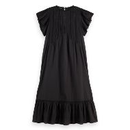 Снимка на SCOTCH&SODA WOMEN'S MAXI DRESS WITH PLEATED LACE DETAILS IN METEORITE 1