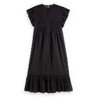 Снимка на SCOTCH&SODA WOMEN'S MAXI DRESS WITH PLEATED LACE DETAILS IN METEORITE 2