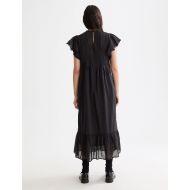 Снимка на SCOTCH&SODA WOMEN'S MAXI DRESS WITH PLEATED LACE DETAILS IN METEORITE 5