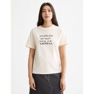 Снимка на SCOTCH&SODA WOMEN'S REGULAR FIT T-SHIRT WITH CHEST ARTWORK IN EGGNOG 4