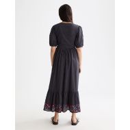 Снимка на SCOTCH&SODA WOMEN'S EMBROIDERED MAXI DRESS IN CHARCOAL ART 5