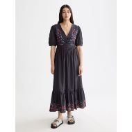 Снимка на SCOTCH&SODA WOMEN'S EMBROIDERED MAXI DRESS IN CHARCOAL ART 4