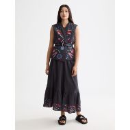 Снимка на SCOTCH&SODA WOMEN'S EMBROIDERED GILET IN CHARCOAL ART 6