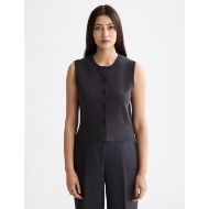 Снимка на SCOTCH&SODA WOMEN'S COMPACT KNITTED SPENCER IN CHARCOAL ART 4