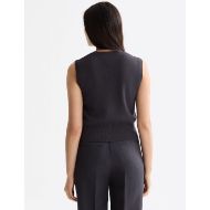 Снимка на SCOTCH&SODA WOMEN'S COMPACT KNITTED SPENCER IN CHARCOAL ART 5