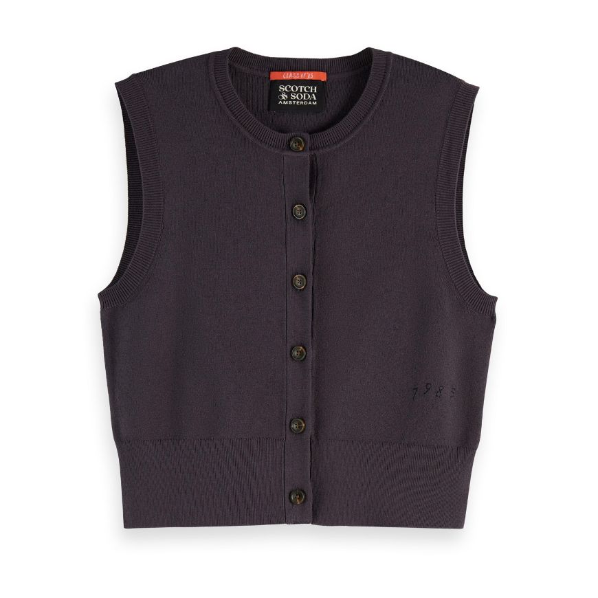 Снимка на SCOTCH&SODA WOMEN'S COMPACT KNITTED SPENCER IN CHARCOAL ART