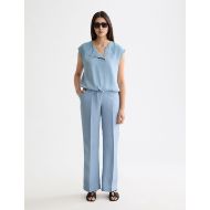 Picture of SCOTCH&SODA WOMEN'S DRAWSTRING WAISTED TANK IN FADED DENIM 7