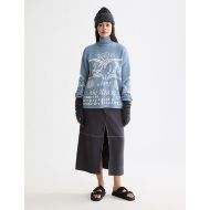 Picture of SCOTCH&SODA WOMEN'S JACQUARD PULLOVER IN FADED DENIM 6