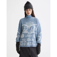 Picture of SCOTCH&SODA WOMEN'S JACQUARD PULLOVER IN FADED DENIM 4