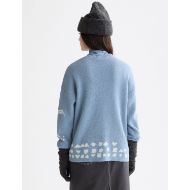 Picture of SCOTCH&SODA WOMEN'S JACQUARD PULLOVER IN FADED DENIM 5