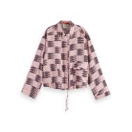 Снимка на SCOTCH&SODA WOMEN'S PRINTED UTILITY SHIRT IN FEATHER BLOCK 1