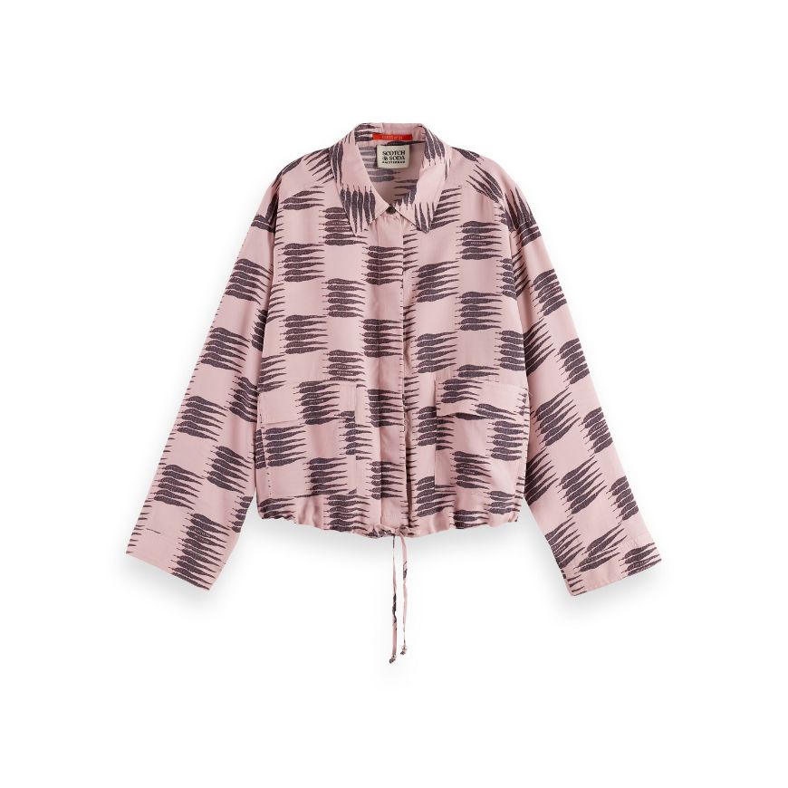 Снимка на SCOTCH&SODA WOMEN'S PRINTED UTILITY SHIRT IN FEATHER BLOCK