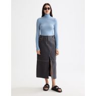 Снимка на SCOTCH&SODA WOMEN'S ROLL UP NECK LONG SLEEVE T-SHIRT IN FADED DENIM 6