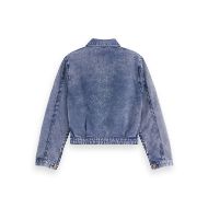 Снимка на SCOTCH&SODA WOMEN'S MOUNTAIN DYED DENIM CANVAS WORKWEAR JACKET IN NAVY 2