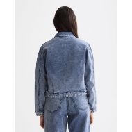 Снимка на SCOTCH&SODA WOMEN'S MOUNTAIN DYED DENIM CANVAS WORKWEAR JACKET IN NAVY 5