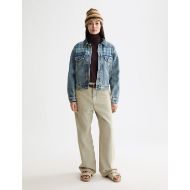 Снимка на SCOTCH&SODA WOMEN'S CUSTOMISED DENIM JACKET IN MIXED FABRIC - OUTDOOR BLUE 7