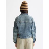 Снимка на SCOTCH&SODA WOMEN'S CUSTOMISED DENIM JACKET IN MIXED FABRIC - OUTDOOR BLUE 5