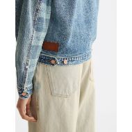 Снимка на SCOTCH&SODA WOMEN'S CUSTOMISED DENIM JACKET IN MIXED FABRIC - OUTDOOR BLUE 6