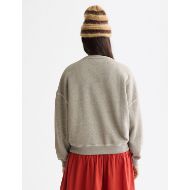 Picture of SCOTCH&SODA WOMEN'S WASHED OVERSIZED FIT SWEATSHIRT WITH GRAPHIC IN GREY MELANGE 5