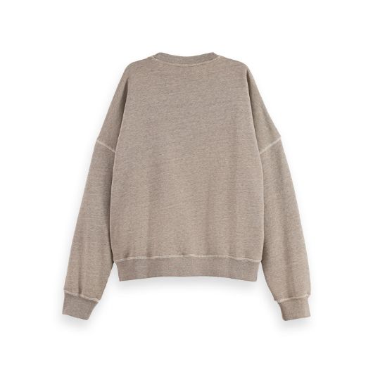 Показвай детайлите за SCOTCH&SODA WOMEN'S WASHED OVERSIZED FIT SWEATSHIRT WITH GRAPHIC IN GREY MELANGE 2 - FanPoint Снимка на SCOTCH&SODA WOMEN'S WASHED OVERSIZED FIT SWEATSHIRT WITH GRAPHIC IN GREY MELANGE 2