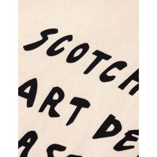 Показвай детайлите за SCOTCH&SODA WOMEN'S REGULAR FIT SWEATSHIRT WITH CHEST ARTWORK IN EGGNOG 3 - FanPoint Снимка на SCOTCH&SODA WOMEN'S REGULAR FIT SWEATSHIRT WITH CHEST ARTWORK IN EGGNOG 3