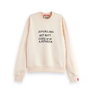 Снимка на SCOTCH&SODA WOMEN'S REGULAR FIT SWEATSHIRT WITH CHEST ARTWORK IN EGGNOG 1