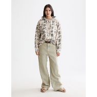 Снимка на SCOTCH&SODA WOMEN'S ALL OVER PRINTED OVERSIZED FIT HOODIE IN ART DEPT COLLAGE GREY SCALE 7