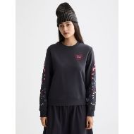 Picture of SCOTCH&SODA WOMEN'S EMBROIDERED REGULAR FIT SWEATSHIRT IN CHARCOAL ART 4