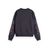 Picture of SCOTCH&SODA WOMEN'S EMBROIDERED REGULAR FIT SWEATSHIRT IN CHARCOAL ART 2