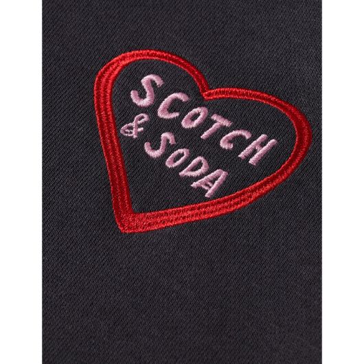 Показвай детайлите за SCOTCH&SODA WOMEN'S EMBROIDERED REGULAR FIT SWEATSHIRT IN CHARCOAL ART 3 - FanPoint Снимка на SCOTCH&SODA WOMEN'S EMBROIDERED REGULAR FIT SWEATSHIRT IN CHARCOAL ART 3