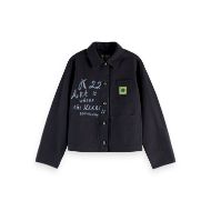 Снимка на SCOTCH&SODA WOMEN'S WASHED WORKWEAR JACKET IN CHARCOAL ART 1