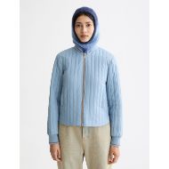 Снимка на SCOTCH&SODA WOMEN'S REVERSIBLE PRINTED AND QUILTED BOMBER IN ART DEPT COLLAGE GREY SCALE 6