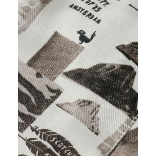 Показвай детайлите за SCOTCH&SODA WOMEN'S REVERSIBLE PRINTED AND QUILTED BOMBER IN ART DEPT COLLAGE GREY SCALE 3 - FanPoint Снимка на SCOTCH&SODA WOMEN'S REVERSIBLE PRINTED AND QUILTED BOMBER IN ART DEPT COLLAGE GREY SCALE 3