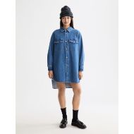 Снимка на SCOTCH&SODA WOMEN'S WASHED DENIM MINI SHIRTDRESS - ART FROM THE HEART 7