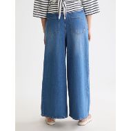 Снимка на SCOTCH&SODA WOMEN'S THE WAVE CUSTOM CROPPED WIDE LEG JEANS - ART FROM THE HEART 5