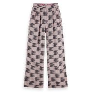 Снимка на SCOTCH&SODA WOMEN'S ELENI - HIGH RISE WIDE LEG PYJAMA PANTS IN FEATHER BLOCK 1