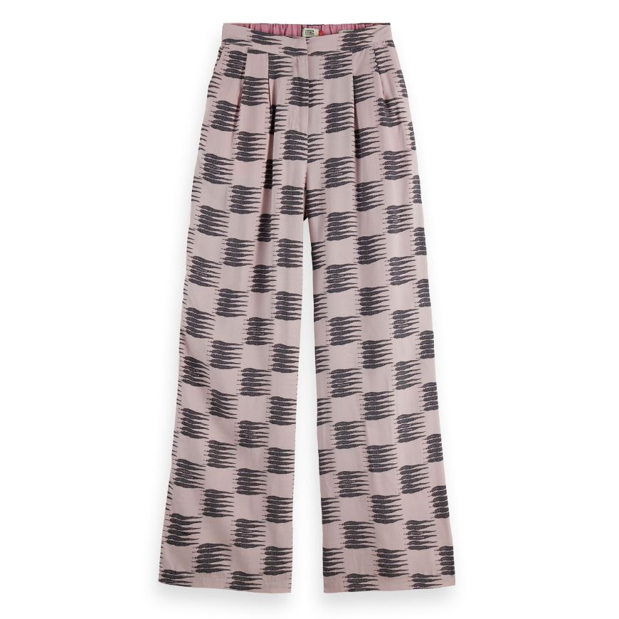 Снимка на SCOTCH&SODA WOMEN'S ELENI - HIGH RISE WIDE LEG PYJAMA PANTS IN FEATHER BLOCK
