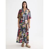 Снимка на SCOTCH&SODA WOMEN'S HIGH RISE MIDI WRAP SKIRT IN ART DEPT COLLAGE MULTICOLOUR 6