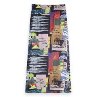 Снимка на SCOTCH&SODA WOMEN'S HIGH RISE MIDI WRAP SKIRT IN ART DEPT COLLAGE MULTICOLOUR 2