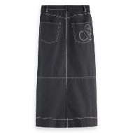 Снимка на SCOTCH&SODA WOMEN'S WORKWEAR MIDI SKIRT WITH FRONT SLIT IN CHARCOAL ART 2
