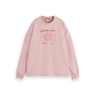 Снимка на SCOTCH&SODA WOMEN'S WASHED SEASONAL OVERSIZED FIT SWEATSHIRT IN BURNISHED LILAC 1